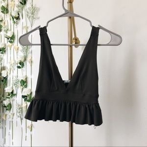 URBAN OUTFITTERS Crop Top with Peplum